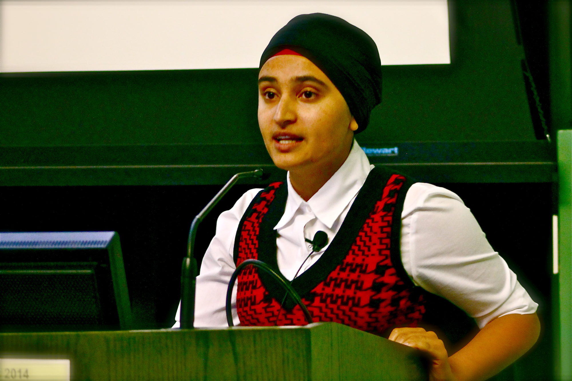 Kanwalroop Kaur presents her paper