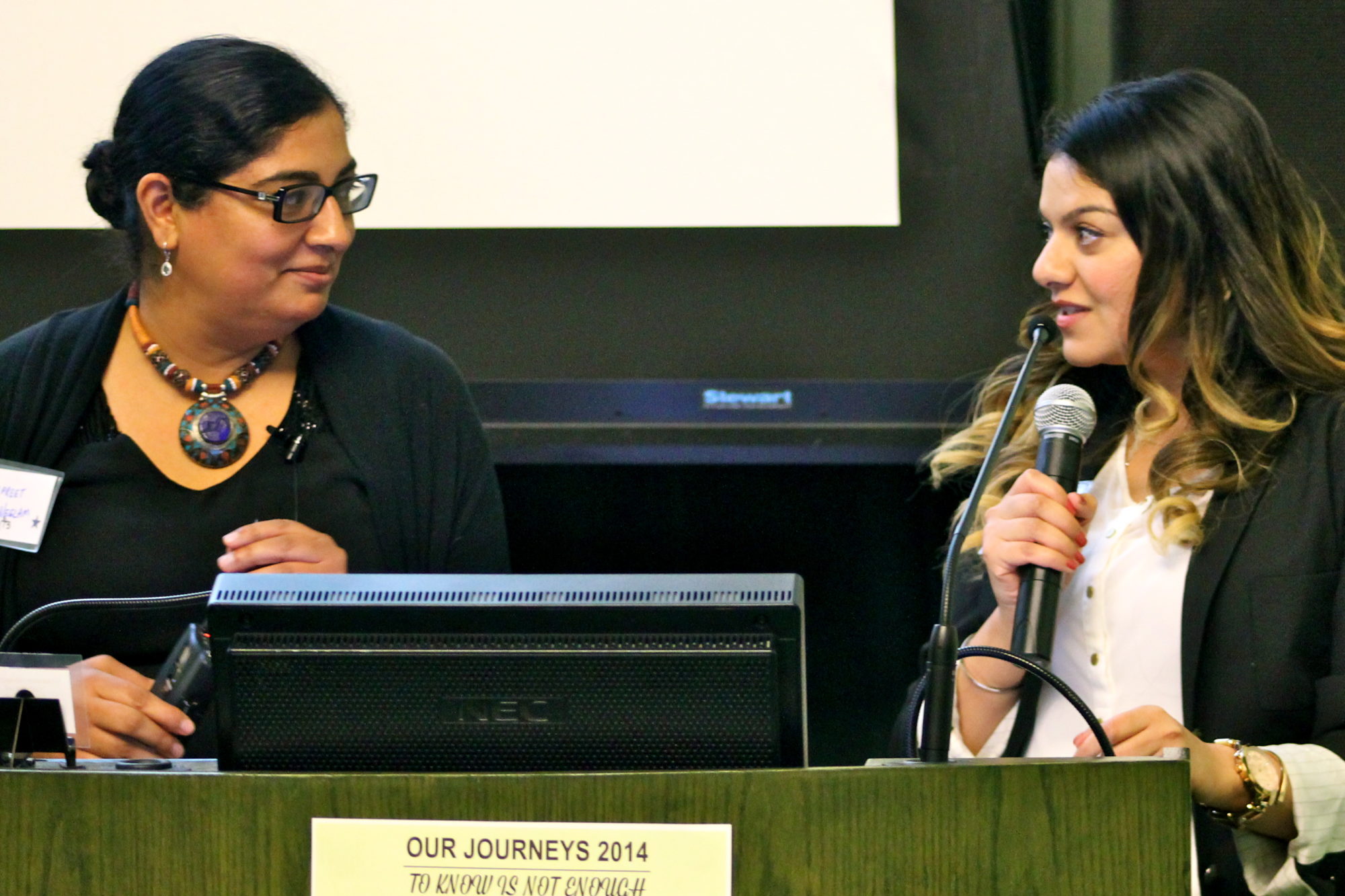 Harpeet Kaur and Tina Sidhu present their research