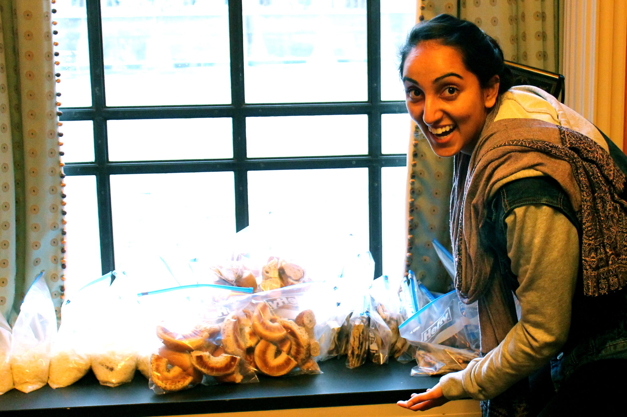 Tizarat Kaur volunteers at the conference